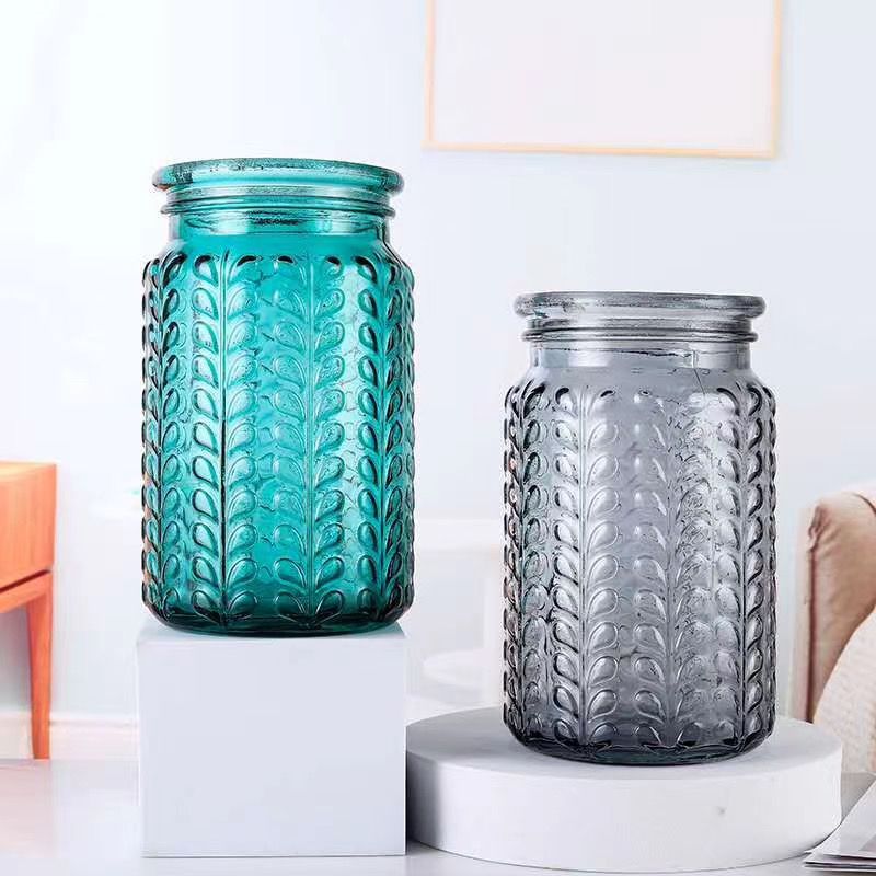 Round patterned glass vase Buy Square patterned glass vase, Colored glass vase, Transparent