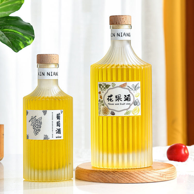 China Vertical grain glass wine bottle manufacturers, Vertical grain